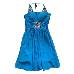 EUC Dasha's Cocktail A-Line Dress in Blue Size 4